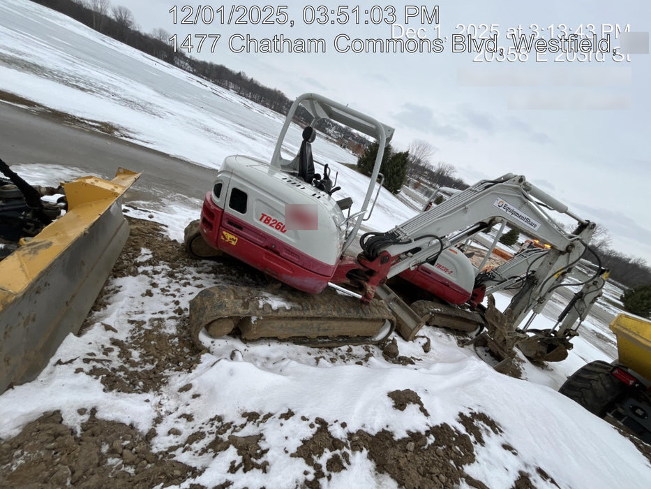 2019 Takeuchi TB260 Takeuchi TB260 Canopy w/Rubber Tracks, Auxiliary Hydraulics, Standard Blade, Manual QC