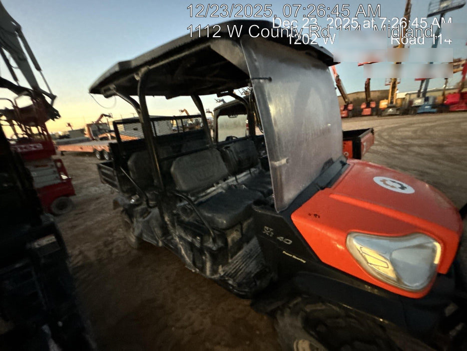 Kubota RTV-X1140W-H Canopy, 4-Seater, Diesel, Windshield Acrylic Clear, LED Strobe, Backup Alarm