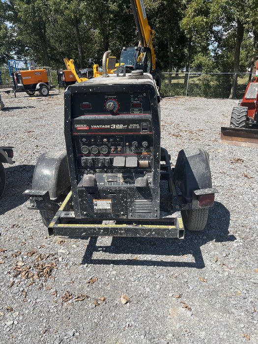 2019 Lincoln Electric Vantage 322 Welder Ready-Pak 3, Two wheel trailer, Fender and Light kit, Cable Rack