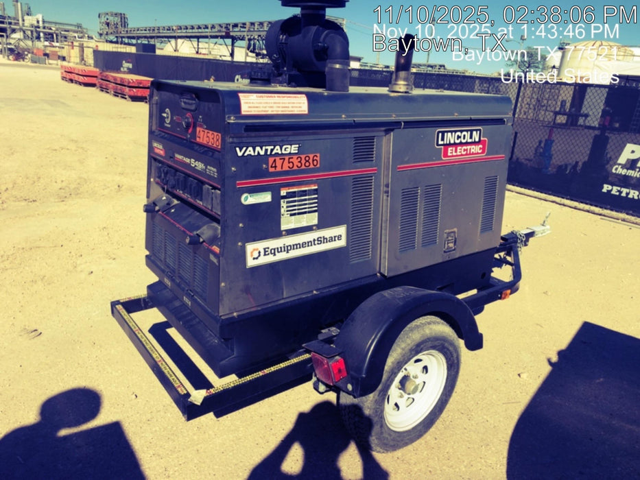 2024 Lincoln Electric Vantage 549X Vantage 549X Ready Pak 3 w/ Telematics & Decals, Stainless (Includes Trailer, Cable Rack, Fender Light Kit), part #K3534-2-RP3MES