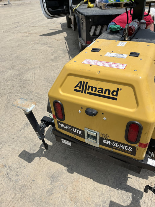 2022 Allmand NLV3GR (4) LED Light Fixture 350W, 23' Vertical Mast, 3kW Prime, Towable, Deep Sea L401, Leveling Jacks, Yanmar T4F 5.8hp