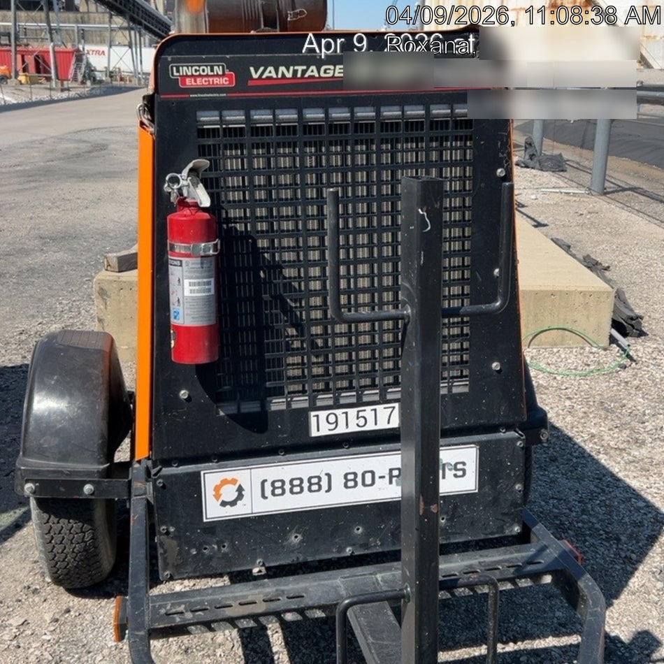 2021 Lincoln Electric Vantage 549X Ready Pak 3, ORANGE (includes trailer, cable rack, fender light kit)