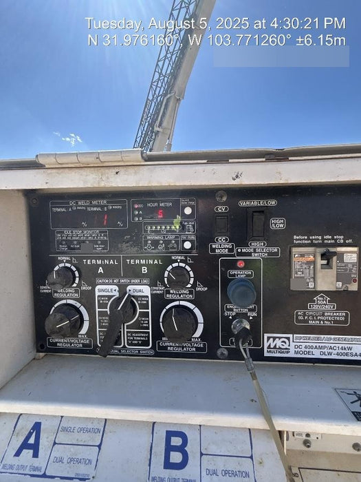 2020 Multiquip DLW400ESA4 400 amp Welder, 14kW, 120/240V, T4F Kubota, Trailer