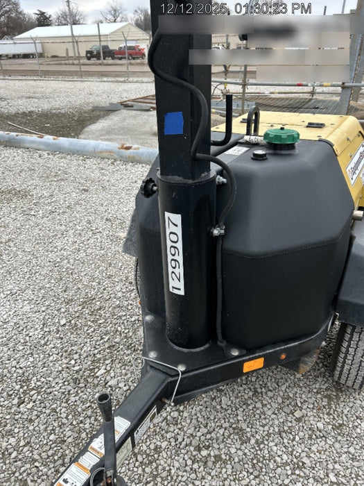 2021 Allmand NLV3GR (4) LED Light Fixture 350W, 23' Vertical Mast, 3kW Prime, Towable, Deep Sea L401, Leveling Jacks, Yanmar T4F 5.8hp