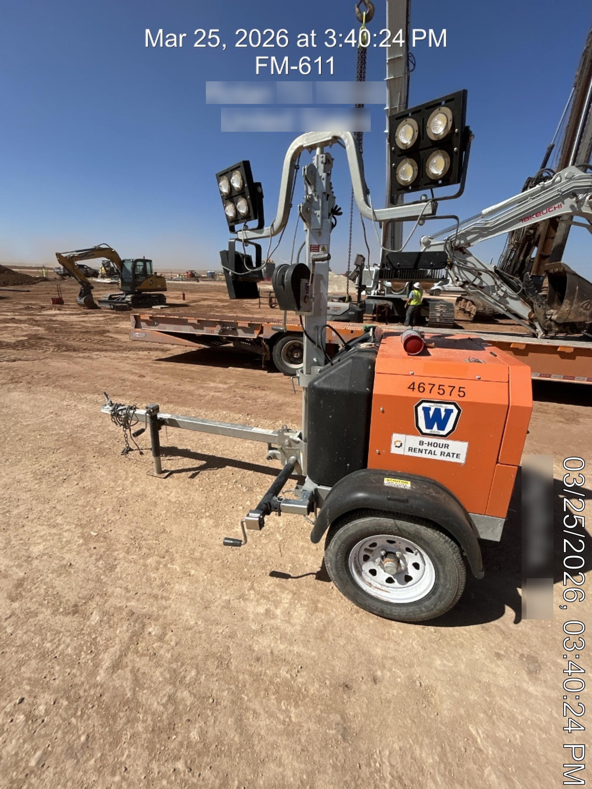 2024 Wanco WLTT-4MM4K Diesel, Deep Sea Controller, Shore Power Plug, Auto Start, (4) 350W LED Floodlights, 4kW Generator, 60 Gal Fuel Tank, 2" Ball, T3