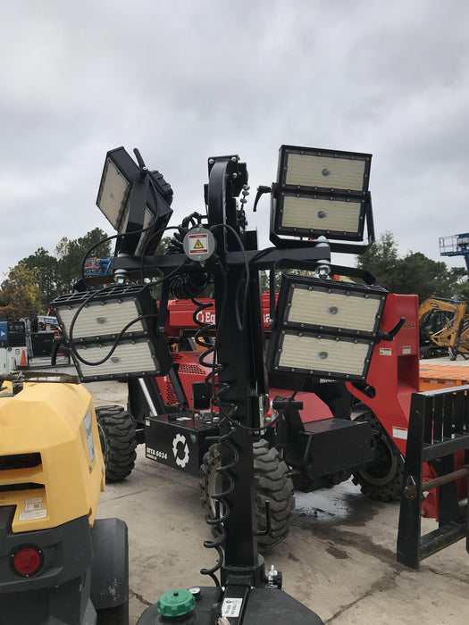 Allmand NLV3GR (4) LED Light Fixture 350W, 23' Vertical Mast, 3kW Prime, Towable, Deep Sea L401, Leveling Jacks, Yanmar T4F 5.8hp