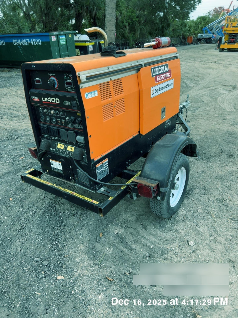 2022 Lincoln Electric LE400 Kubota V1505, Trlr, Cable Rack, Light Kit, ES Decals, T3
