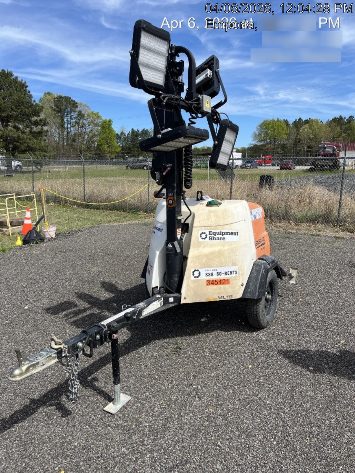 2023 Generac MLT2 Diesel, Flex Switch 120V Input, Powerzone Controller, (4) 320W LED Lights, 4kW Generator, 39.9 Gal Fuel Tank, 2" Ball, T3