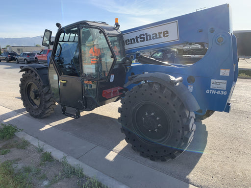 2020 Genie GTH-636 Cab/Heat/Air, Solid Tires, Work Lights, Beacon, Aux Hydraulics, Back up Alarm
