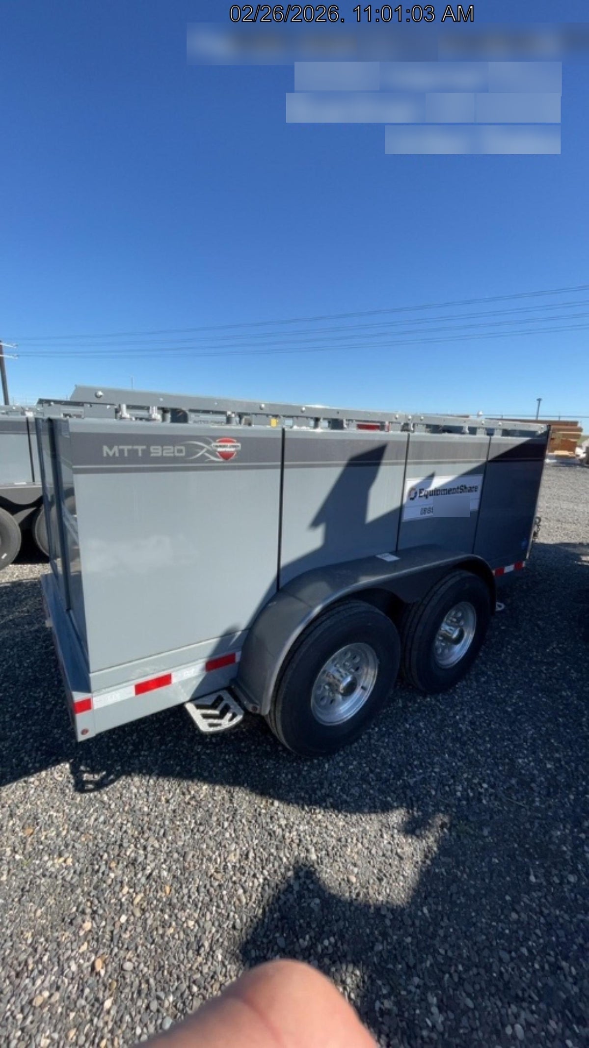 2025 THUNDER CREEK MTT920 - Hazmat not required