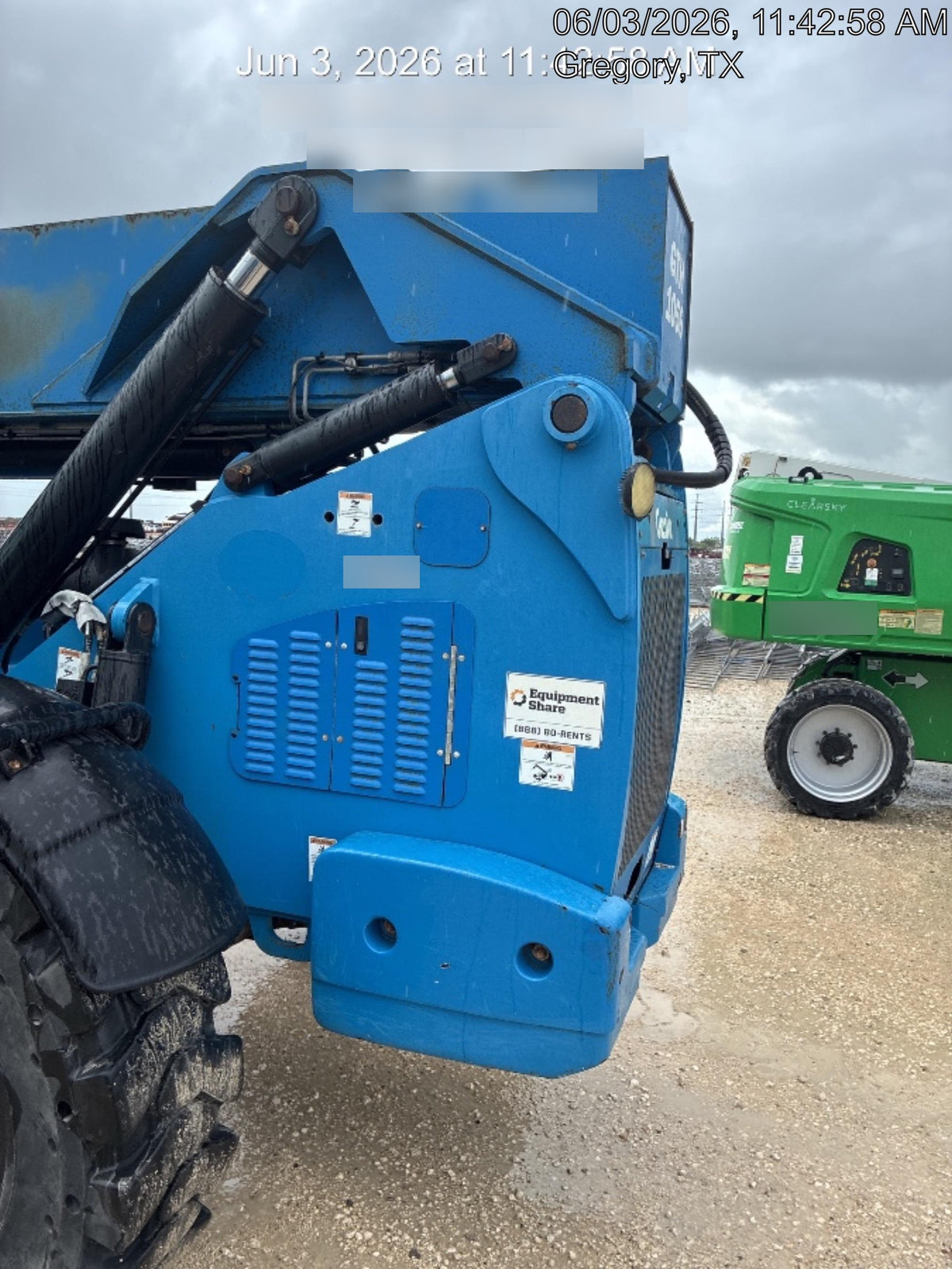 2019 Genie GTH-1056 Cab/Heat/AC, Solid RT Tires, LED Work Lights, Beacon 60" QA Carriage, 60" Forks