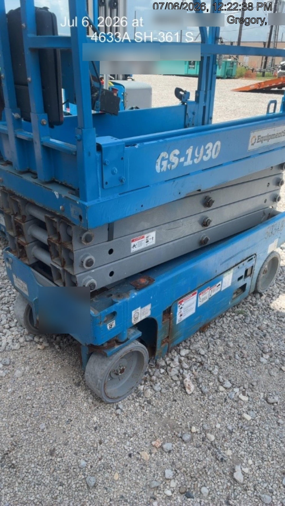 2019 Genie GS-1930 Fixed Rails with Chain Entry