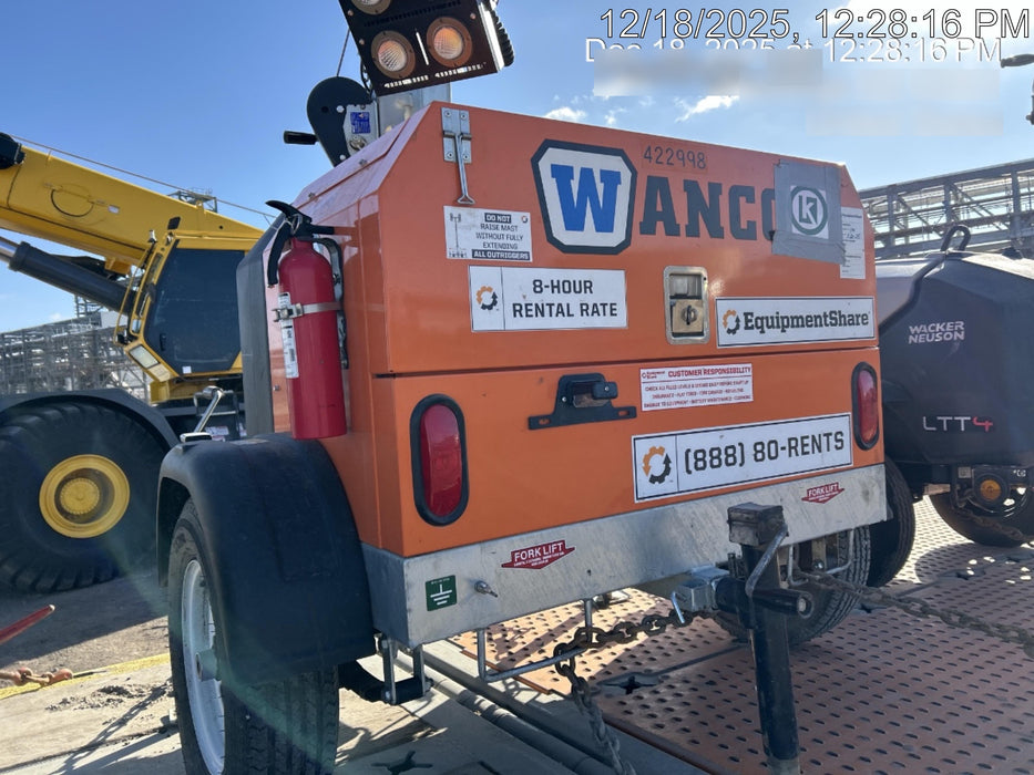 2024 Wanco WLTT-4MM4K Diesel, Deep Sea Controller, Shore Power Plug, Auto Start, (4) 350W LED Floodlights, 4kW Generator, 60 Gal Fuel Tank, 2" Ball, T3