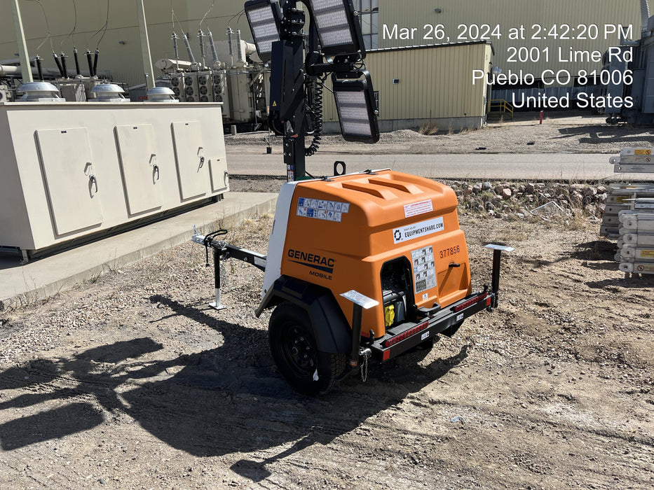 2023 Generac MLT2 Diesel, Flex Switch 120V Input, Powerzone Controller, 
(4) 320W LED Lights, 4kW Generator, 39.9 Gal Fuel Tank, 2" Ball, T3