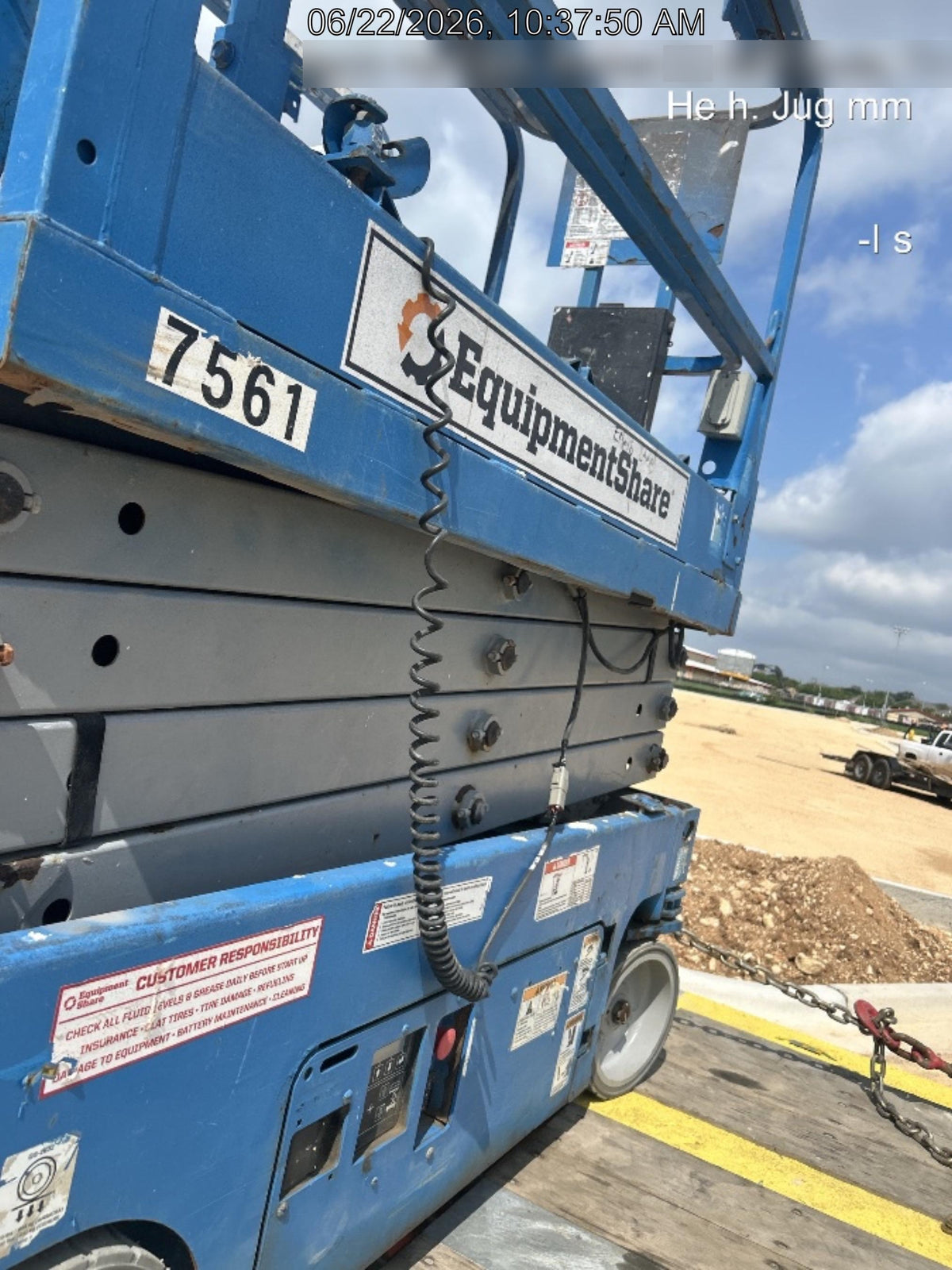 2017 Genie GS-1930 Genie GS-1930 Lift w/Fixed Rail and Chain Entry