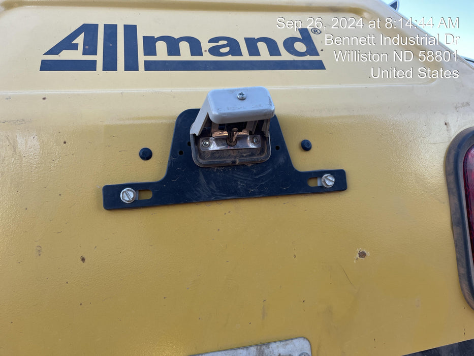 2022 Allmand NLV3GR (4) LED Light Fixture 350W, 23' Vertical Mast, 3kW Prime, Towable, Deep Sea L401, Leveling Jacks, Yanmar T4F 5.8hp