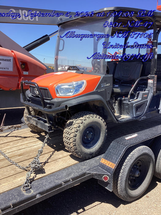 2022 Kubota RTV-X1140W-H Plastic Canopy, Windshield Acrylic Clear, LED Strobe Light, Wire Harness Kit, Back up Alarm