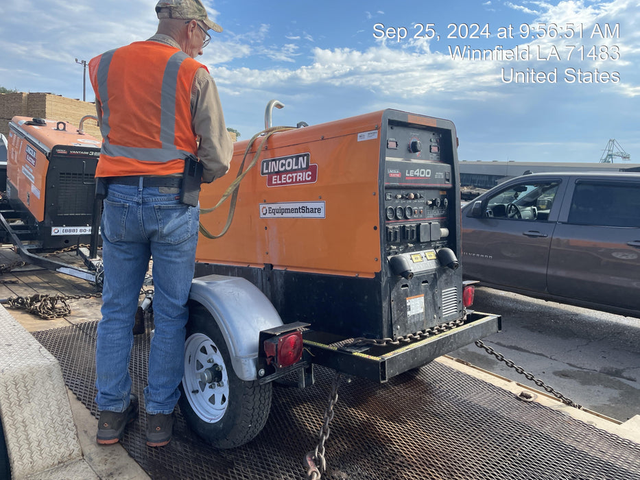 2022 Lincoln Electric LE400 Kubota V1505, Trlr, Cable Rack, Light Kit, ES Decals, T3