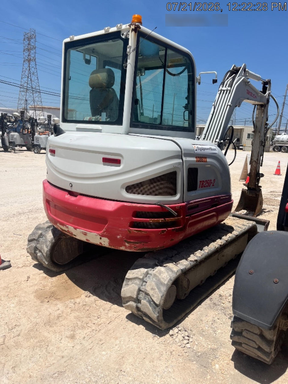 2020 Takeuchi TB250-2C Cab/Heat/Air, Rubber Tracks, Manual TAG QC