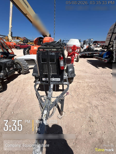2019 Lincoln Electric Vantage 322 Welder Ready-Pak 3, Two wheel trailer, Fender and Light kit, Cable Rack