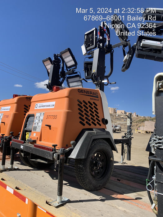 2023 Generac MLT2 Diesel, Flex Switch 120V Input, Powerzone Controller, 
(4) 320W LED Lights, 4kW Generator, 39.9 Gal Fuel Tank, 2" Ball, T3