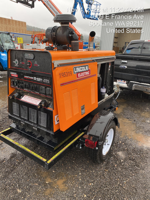 2021 Lincoln Electric Vantage 549X Ready Pak 3, ORANGE (includes trailer, cable rack, fender light kit)
