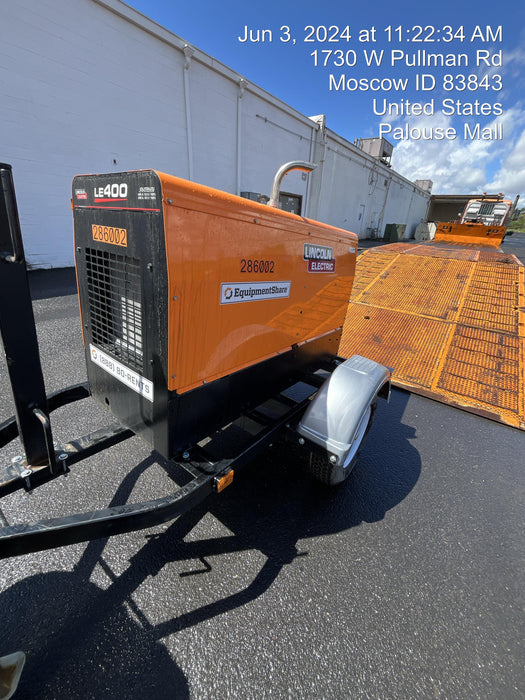 2022 Lincoln Electric LE400 Kubota V1505, Trlr, Cable Rack, Light Kit, ES Decals, T3