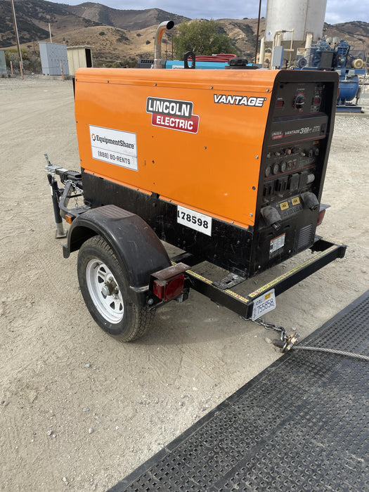 2021 Lincoln Electric Vantage 322 Vantage 322 Ready Pak 3 w/ Decals, ORANGE (includes trailer, cable rack, fender light kit) NO Telematics