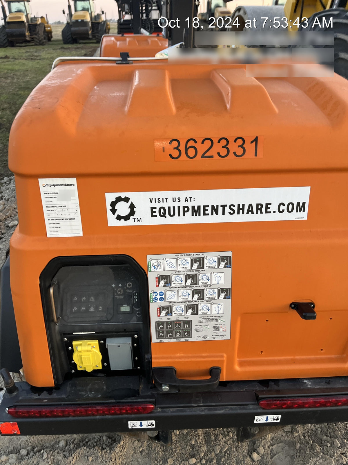 2023 Generac MLT2 Diesel, Flex Switch 120V Input, Powerzone Controller, 
(4) 320W LED Lights, 4kW Generator, 39.9 Gal Fuel Tank, 2" Ball, T3