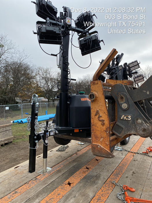 2022 Allmand NLV3GR (4) LED Light Fixture 350W, 23' Vertical Mast, 3kW Prime, Towable, ES Decals, T3