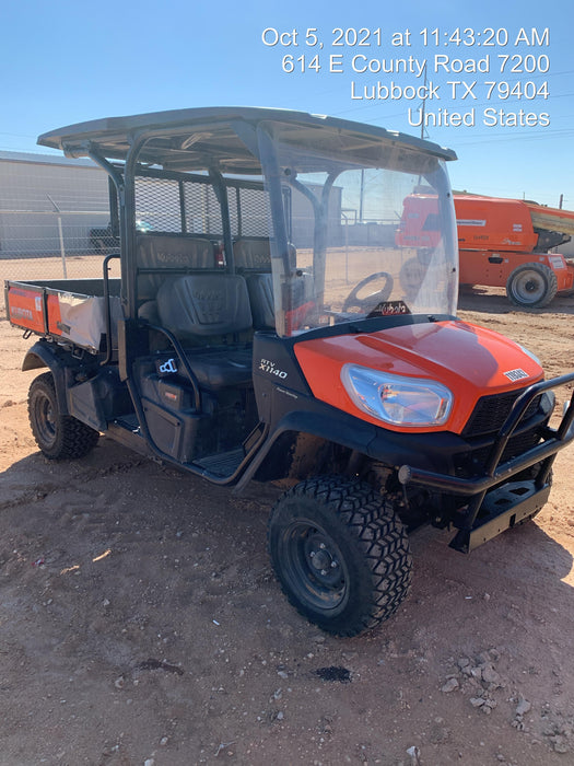 2020 Kubota RTV-X1140W-H Canopy, 4-Seater, Diesel, Windshield Acrylic Clear, LED Strobe, Backup Alarm