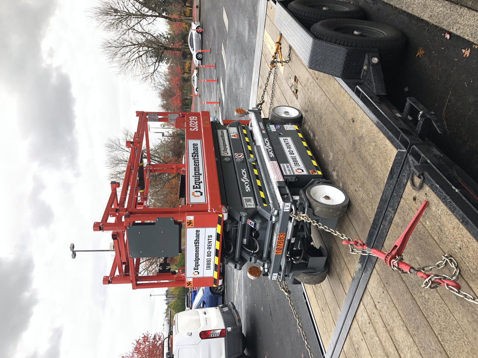 2020 Skyjack SJIII-3219 Solid NM Tires, Half height spring hinged entry gate, Dual Beacons, 800W Inverter