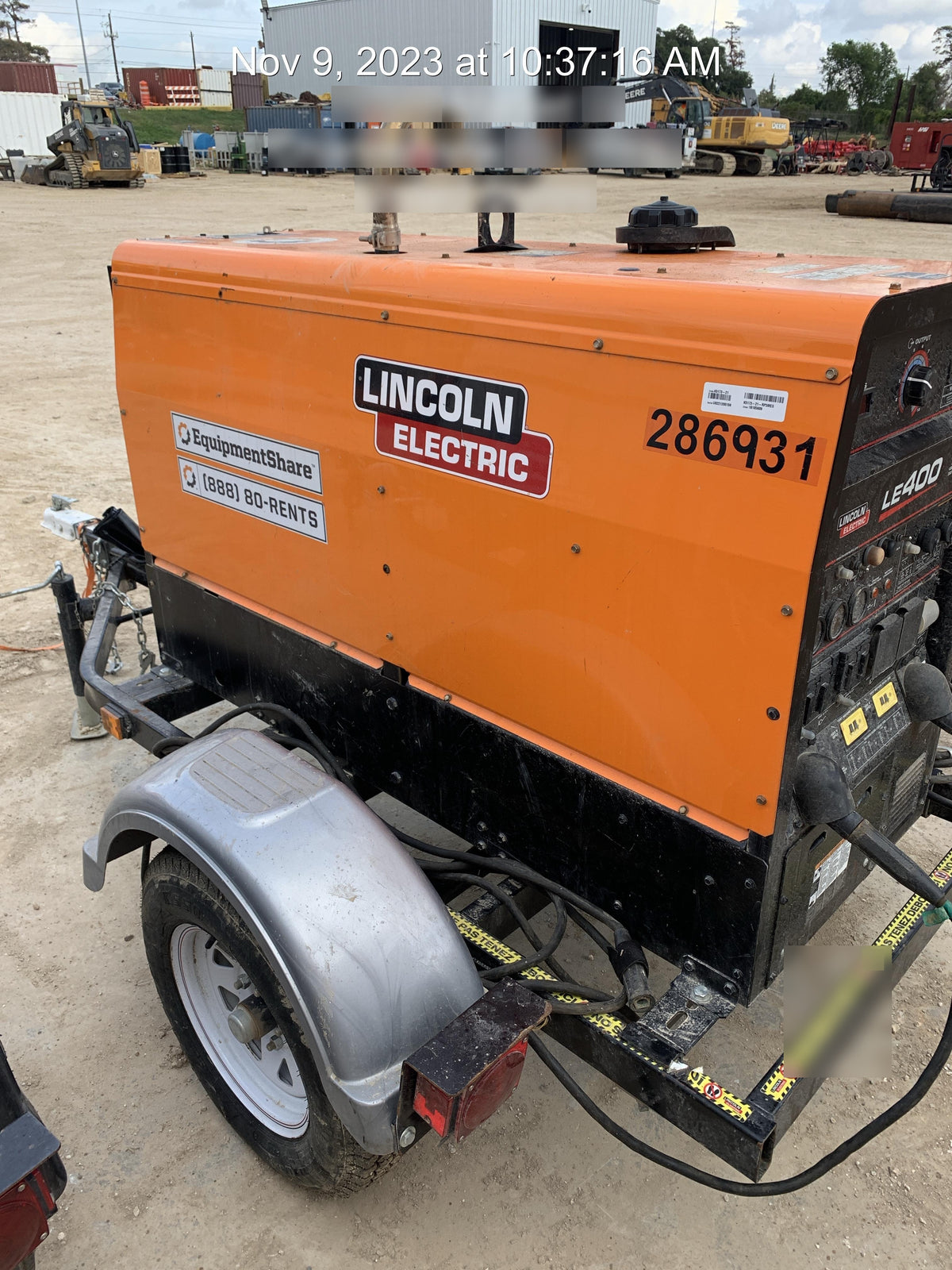 2022 Lincoln Electric LE400 Kubota V1505, Trlr, Cable Rack, Light Kit, ES Decals, T3