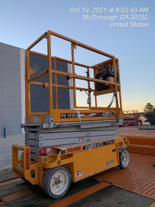 2020 Hy-Brid PS-1930 Pro Series - 19' Scissor Lift, LCS