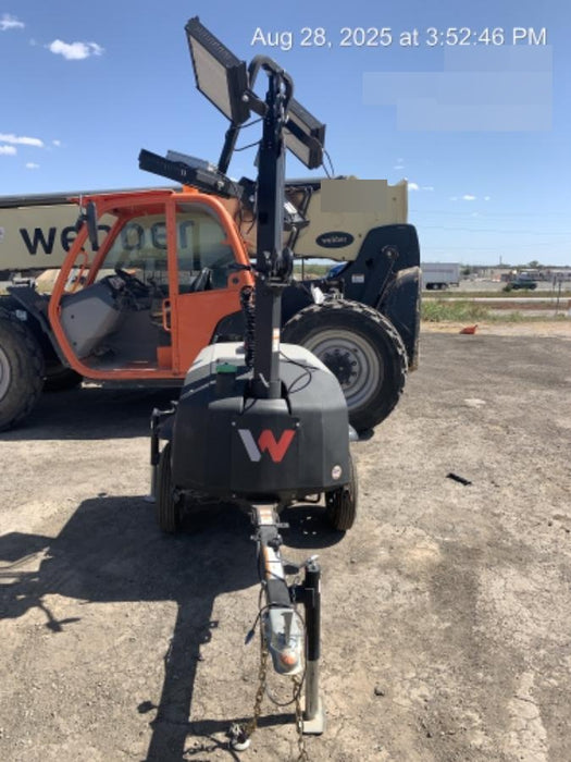 2022 Allmand NLV3GR (4) LED Light Fixture 350W, 23' Vertical Mast, 3kW Prime, Towable, Deep Sea L401, Leveling Jacks, Yanmar T4F 5.8hp