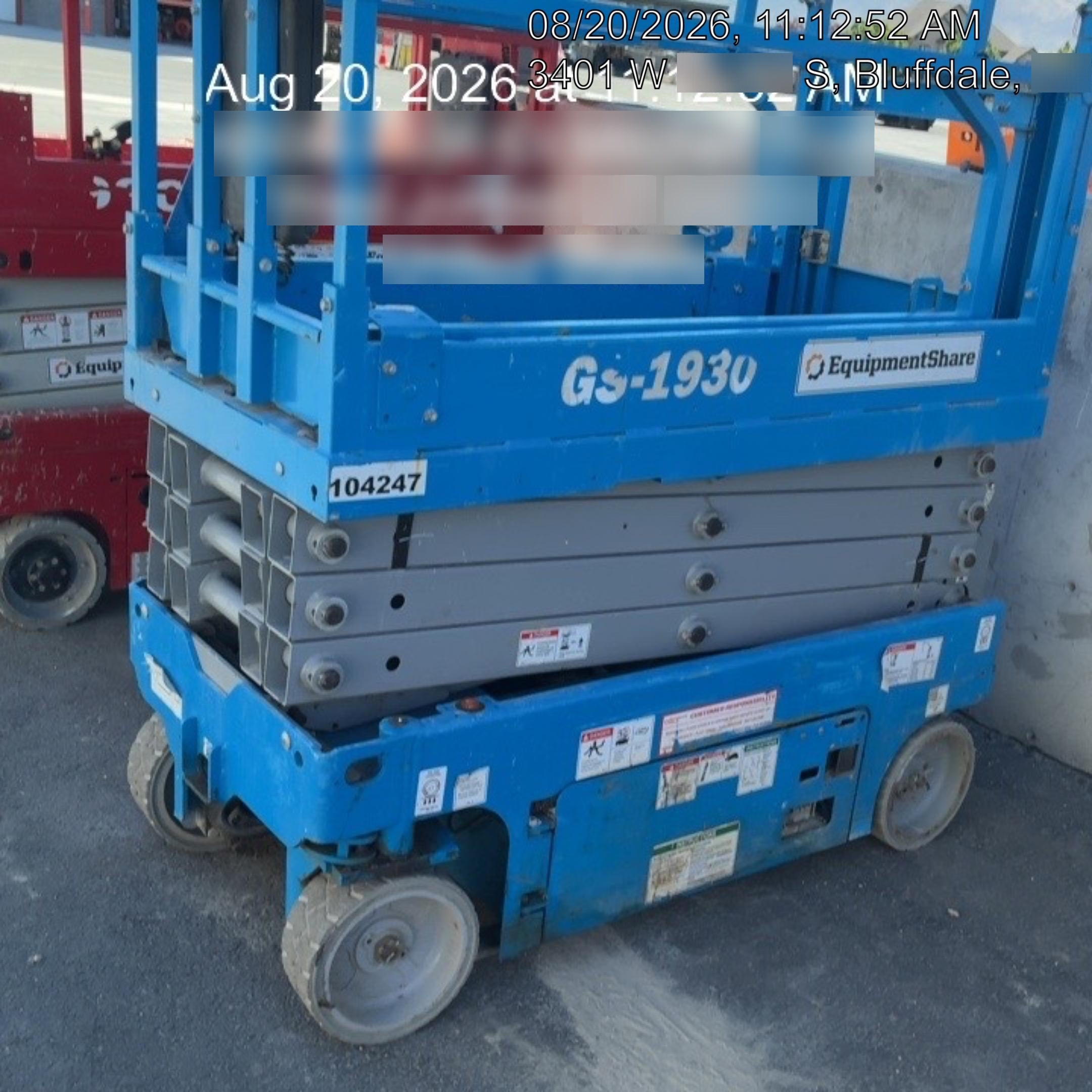 2020 Genie GS-1930 Solid Non Marking Tires, Beacon, Folding rails with half height swing gate, 800W Inverter