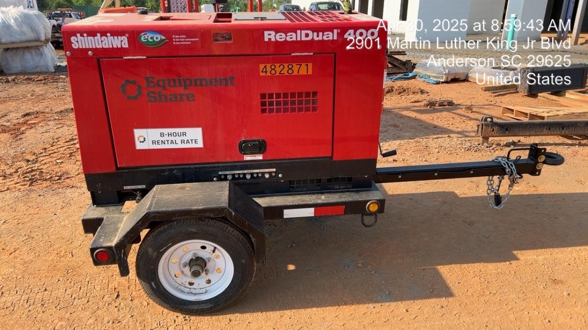 2024 Shindaiwa DGW400DML Kubota D902 Engine, 23 HP, Dual Op Welder, Wire, Arc, Droop Stick, Tig, and CC Stick Functionality, Simulphase, 3 Phase and 1 Phase Gen Output, Single Axle NB Trlr, Slr Trckl Chrg 12V 12W, Fire Ext, T3