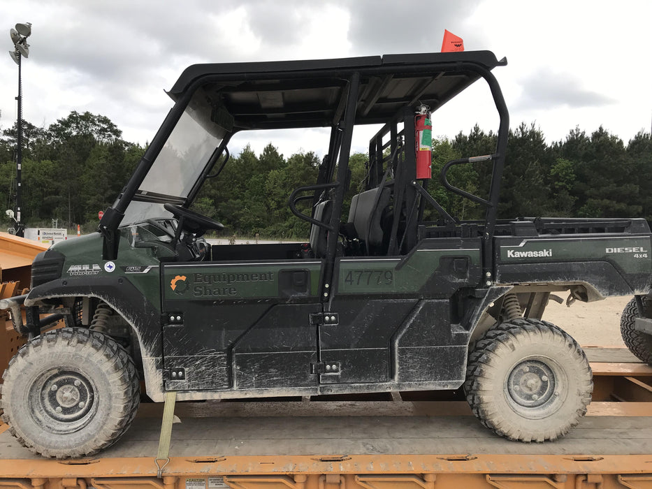 2019 Kawasaki Mule PRO-DXT Standard Options, Backup Alarm, Beacon, Plastic Hard Top, Poly Windshield, Horn Kit