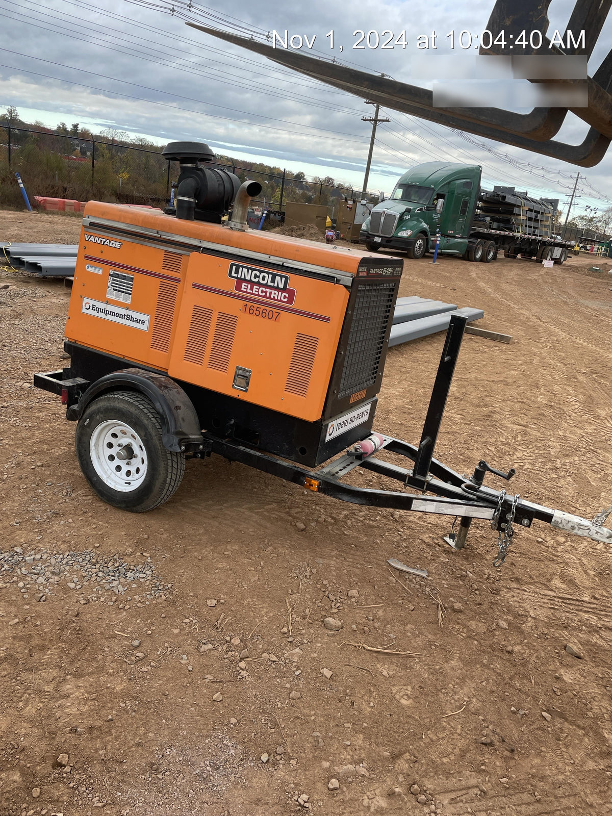 2021 Lincoln Electric Vantage 549X Ready Pak 3, ORANGE (includes trailer, cable rack, fender light kit)