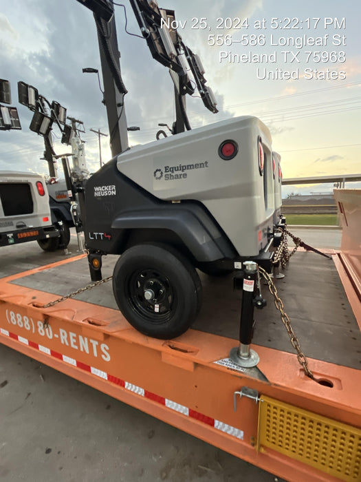 2024 Wacker Neuson LTT4 Diesel, Kohler KDW702, Deep Sea Controller, Auto Start, LED 320W, Bypass Outlet, T3