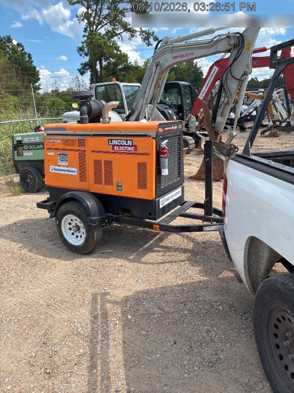 2021 Lincoln Electric Vantage 549X Ready Pak 3, ORANGE (includes trailer, cable rack, fender light kit)