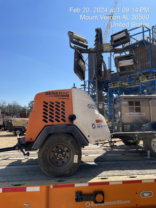 2023 Generac MLT2 Diesel, Flex Switch 120V Input, Powerzone Controller, 
(4) 320W LED Lights, 4kW Generator, 39.9 Gal Fuel Tank, 2" Ball, T3