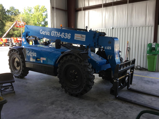 2018 Genie GTH-636 Genie GTH-636 w/Open ROPS, Solid Tires, Work Light/Beacon, 48" Carriage and Forks