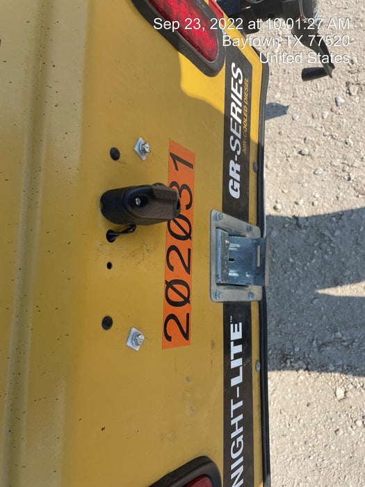 2022 Allmand NLV3GR (4) LED Light Fixture 350W, 23' Vertical Mast, 3kW Prime, Towable, Deep Sea L401, Leveling Jacks, Yanmar T4F 5.8hp