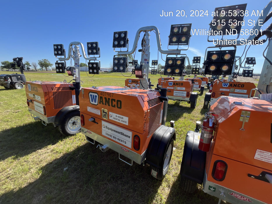 2024 Wanco WLTT-4MM4K Diesel, Deep Sea Controller, Shore Power Plug, Auto Start, (4) 350W LED Floodlights, 4kW Generator, 60 Gal Fuel Tank, 2" Ball, T3