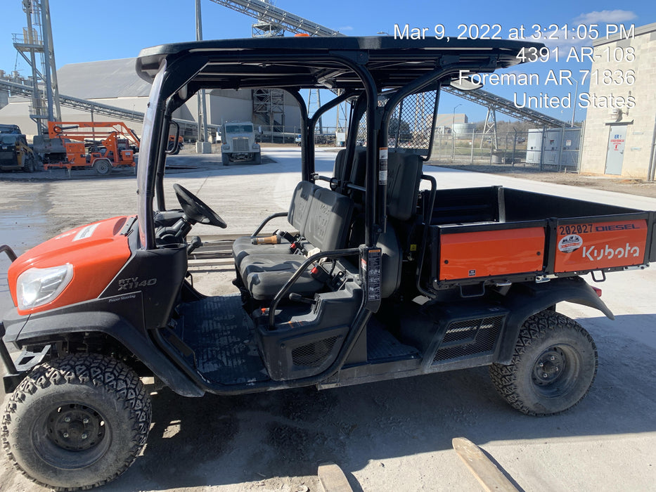 2022 Kubota RTV-X1140W-H Plastic Canopy, Windshield Acrylic Clear, LED Strobe Light, Wire Harness Kit, Back up Alarm