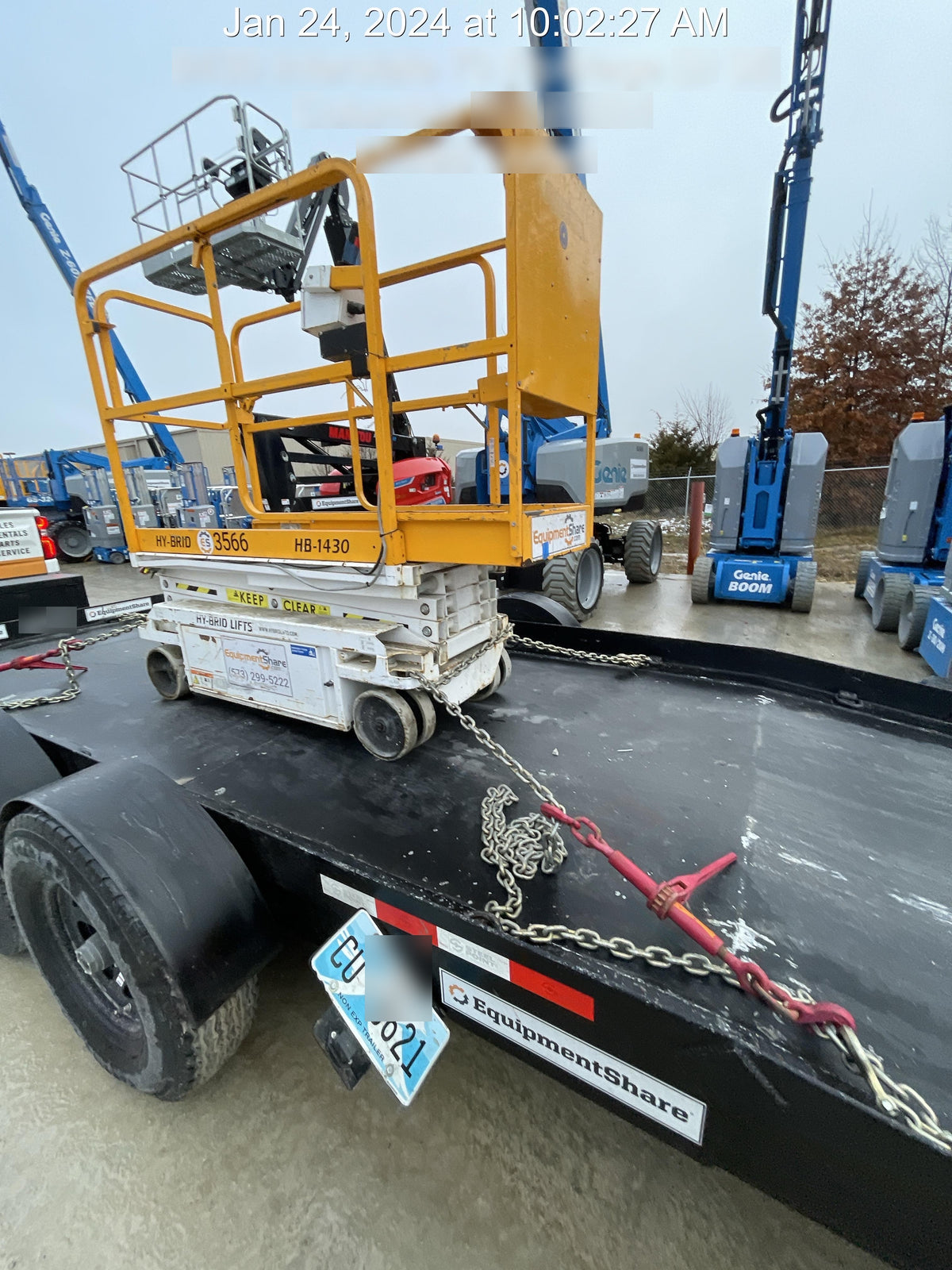 Custom Equipment HB-1430 Hy-Brid Scissor Lift
Platform capacity up to 670 lbs
Working height up to 20 ft
Weighs under 1,700 lbs
Non-marking wheels