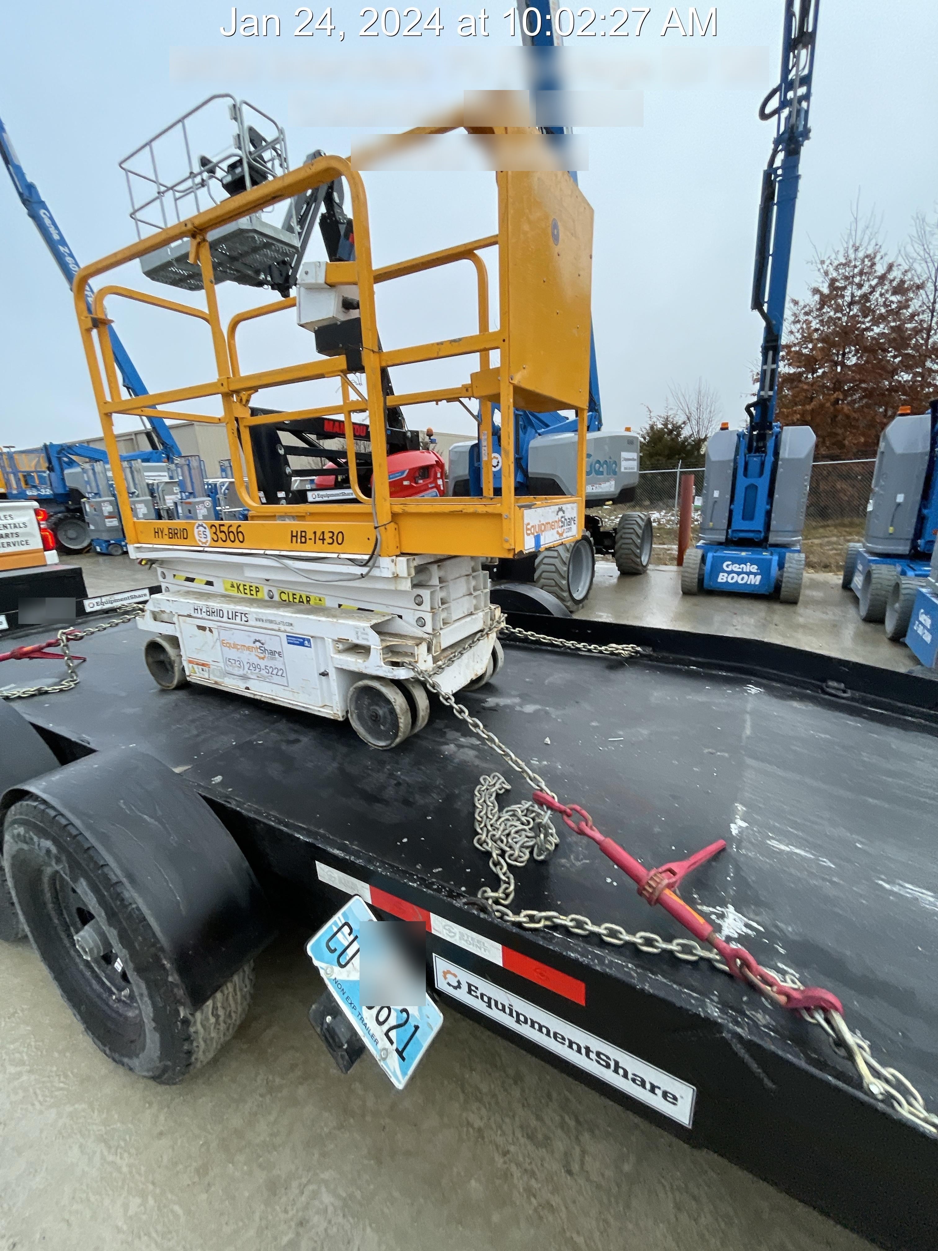 Custom Equipment HB-1430 Hy-Brid Scissor Lift
Platform capacity up to 670 lbs
Working height up to 20 ft
Weighs under 1,700 lbs
Non-marking wheels