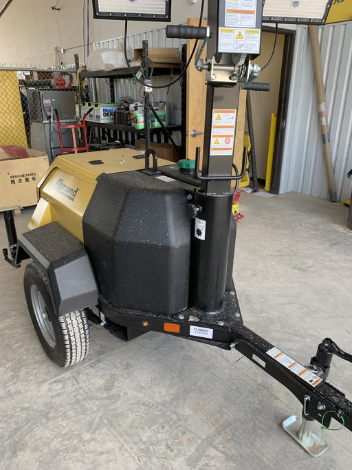 2022 Allmand NLV3GR (4) LED Light Fixture 350W, 23' Vertical Mast, 3kW Prime, Towable, Deep Sea L401, Leveling Jacks, Yanmar T4F 5.8hp