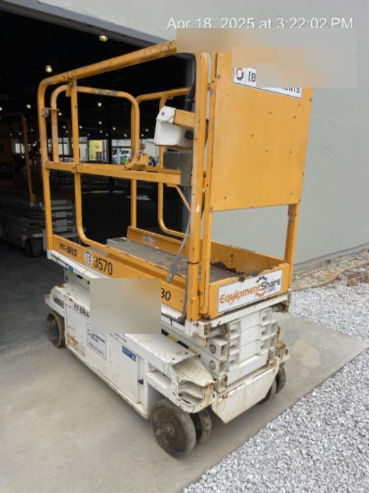 Custom Equipment HB-1430 Hy-Brid Scissor Lift
Platform capacity up to 670 lbs
Working height up to 20 ft
Weighs under 1,700 lbs
Non-marking wheels